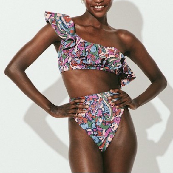 Cleobella Other - NWT Cleobella Mae corozal Multicolor One-Shoulder Bikini set szL